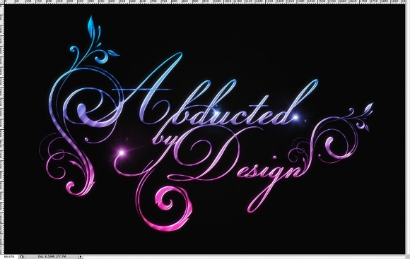 Shiny Caligraphy Text Effect in Photoshop