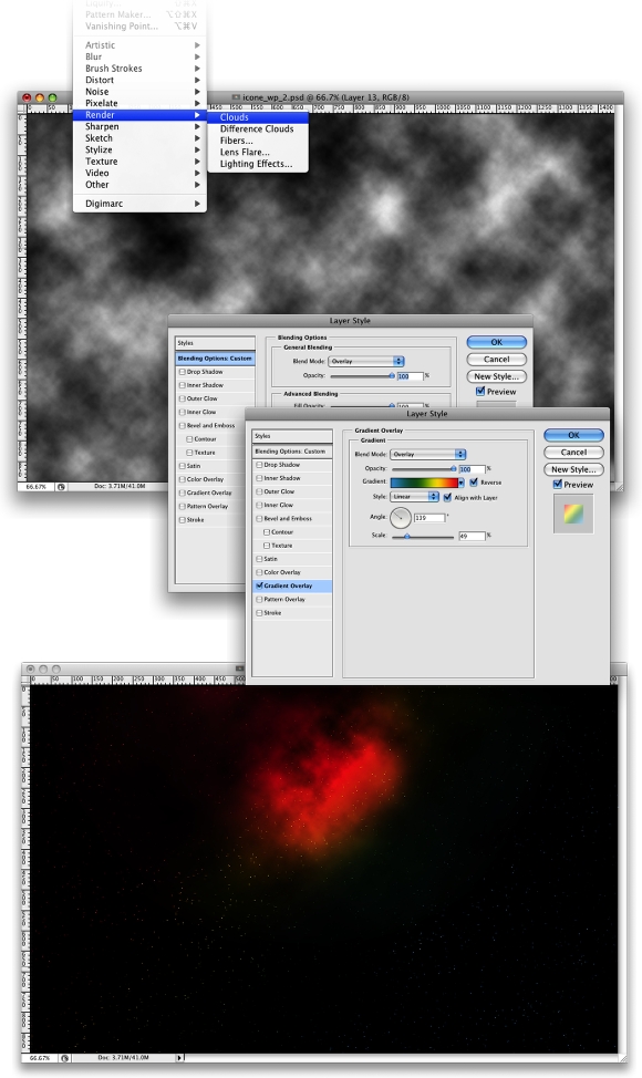 Space Lighting Effects in Photoshop | Abduzeedo - abducted by design