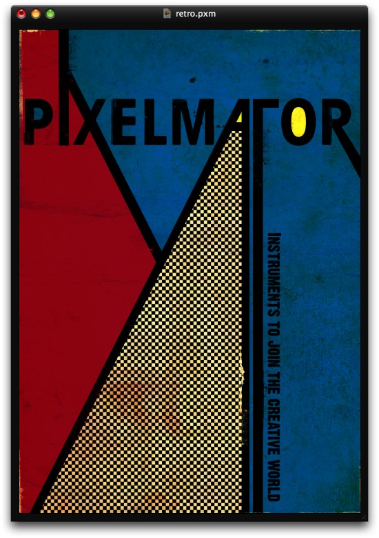 Stylish Retro Poster in Pixelmator