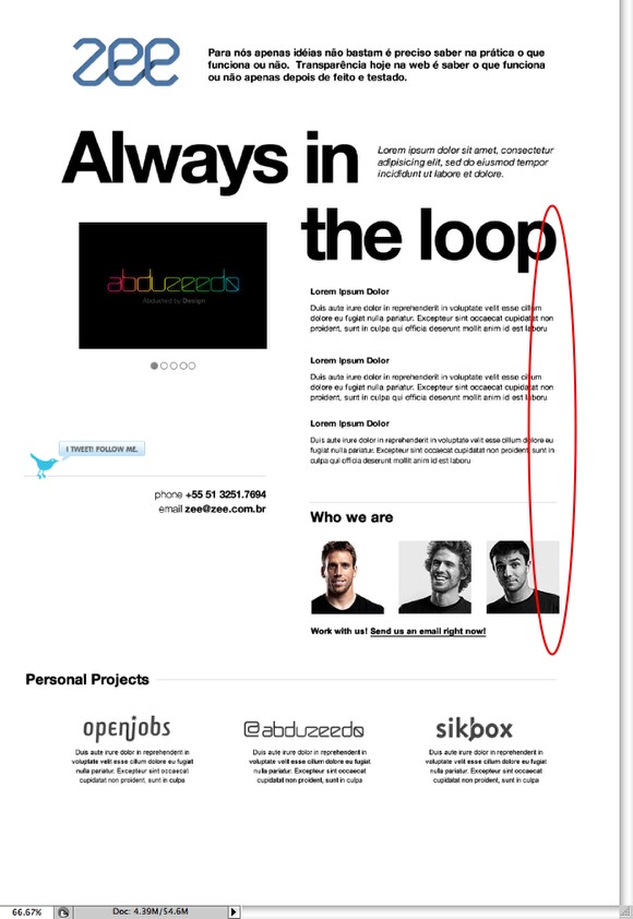 Web Design Process: Zee Site