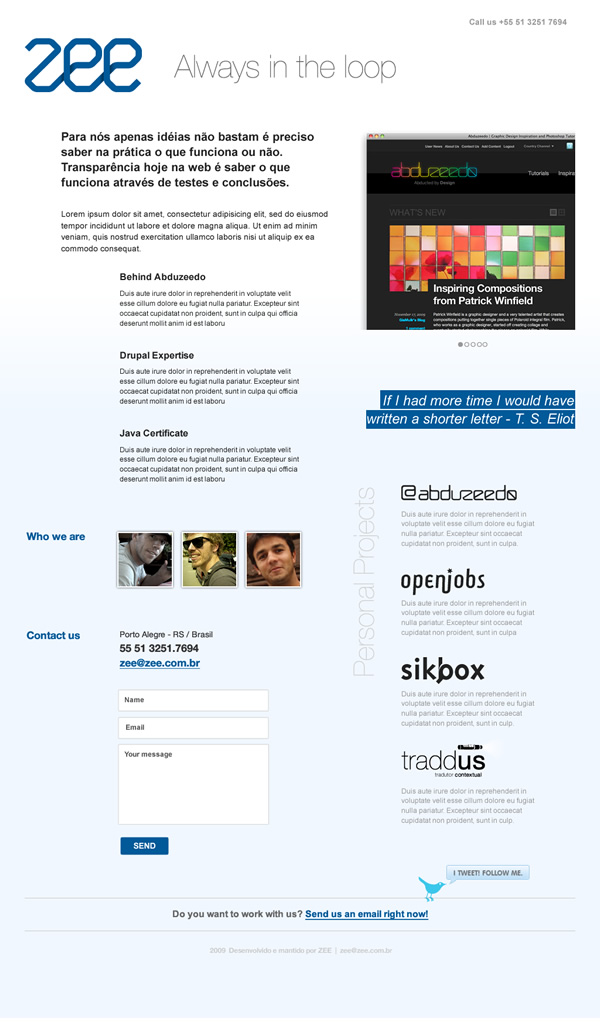 Web Design Process: Zee Site