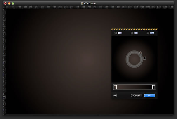 Golden Text in Pixelmator