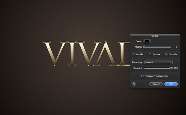 Golden Text in Pixelmator