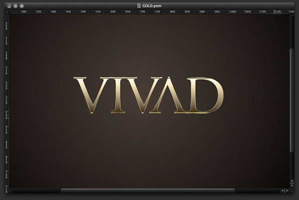 Golden Text in Pixelmator