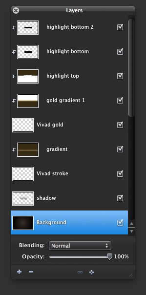 Golden Text in Pixelmator