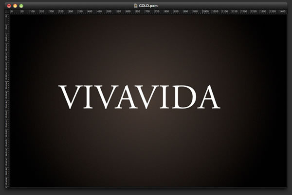 Golden Text in Pixelmator
