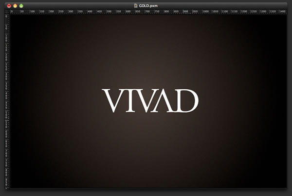 Golden Text in Pixelmator