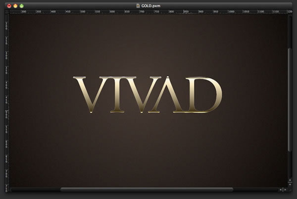 Golden Text in Pixelmator