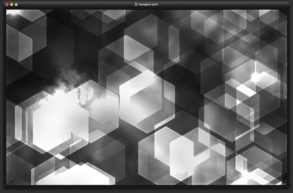 Hexagons Bokeh in Pixelmator