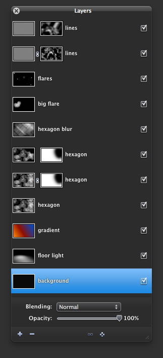 Hexagons Bokeh in Pixelmator
