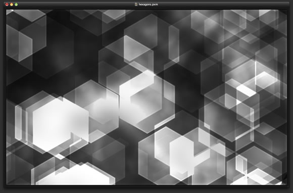 Hexagons Bokeh in Pixelmator