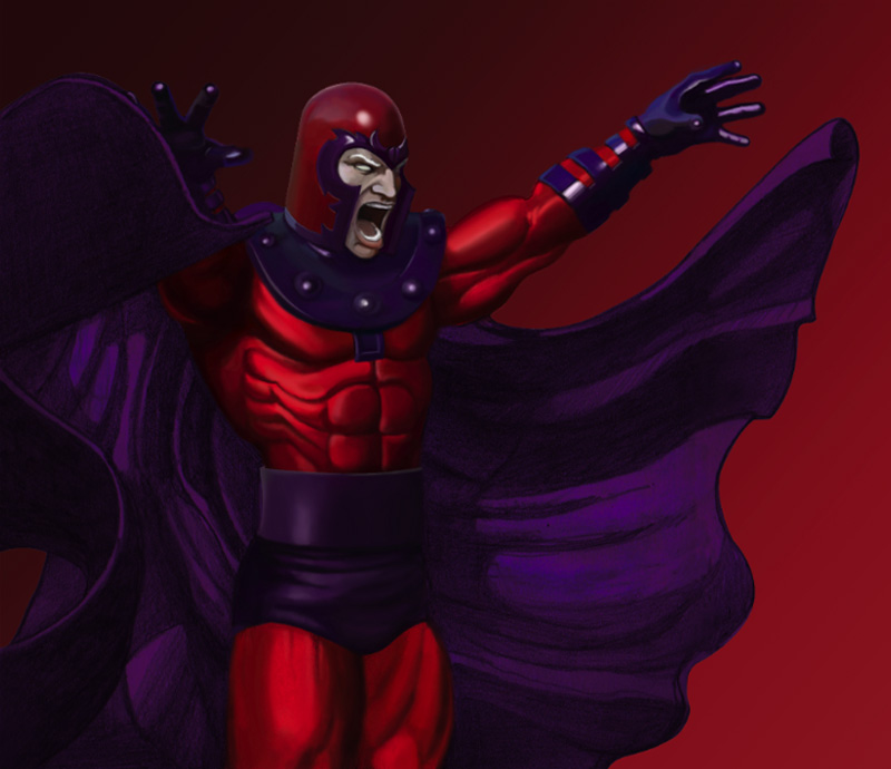 Awesome Magneto Digital Painting Case Study by Eric Vasquez