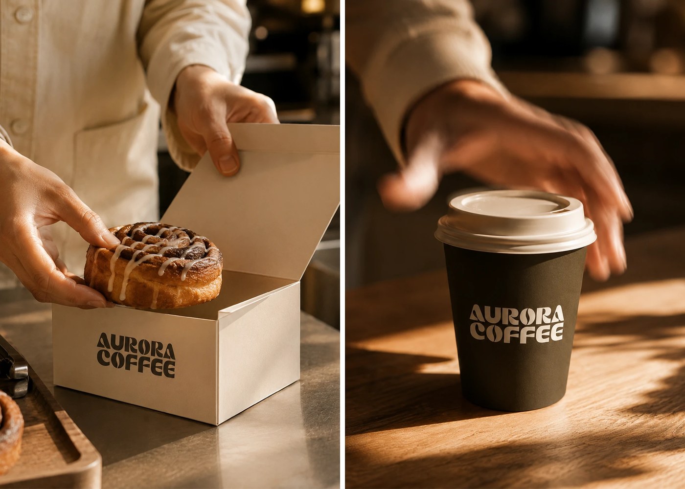 Aurora l Coffee application detail — packaging design by Pial Biswas ✪