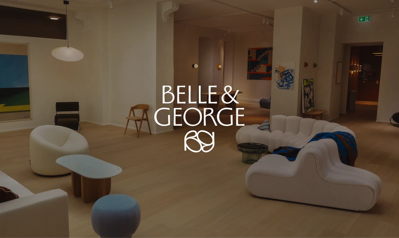 Diseño De Logotipo De Marca Marca Descriptiva Belle George Forma De Letra Art Deco