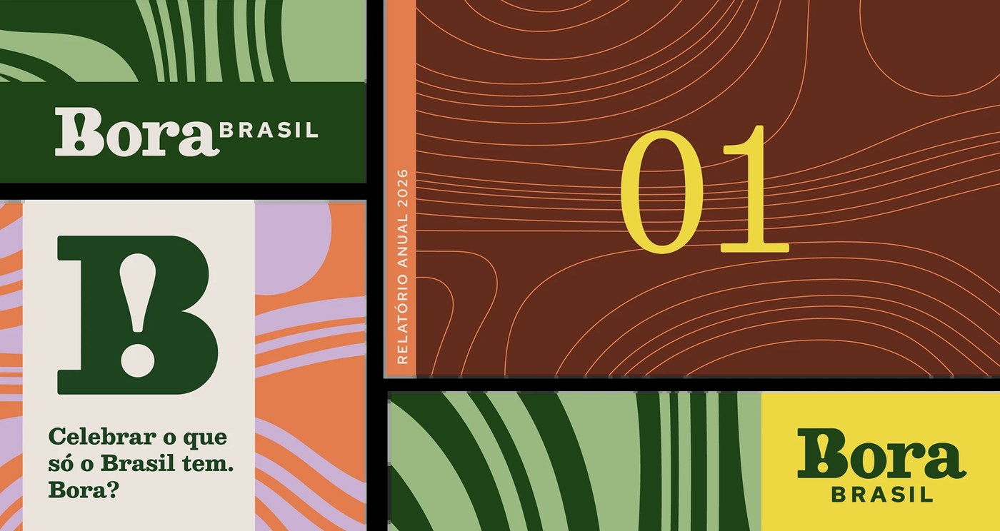 Detalles de la aplicación de denominación y marca de Bora Brasil: diseño de identidad de marca por Foresti Design