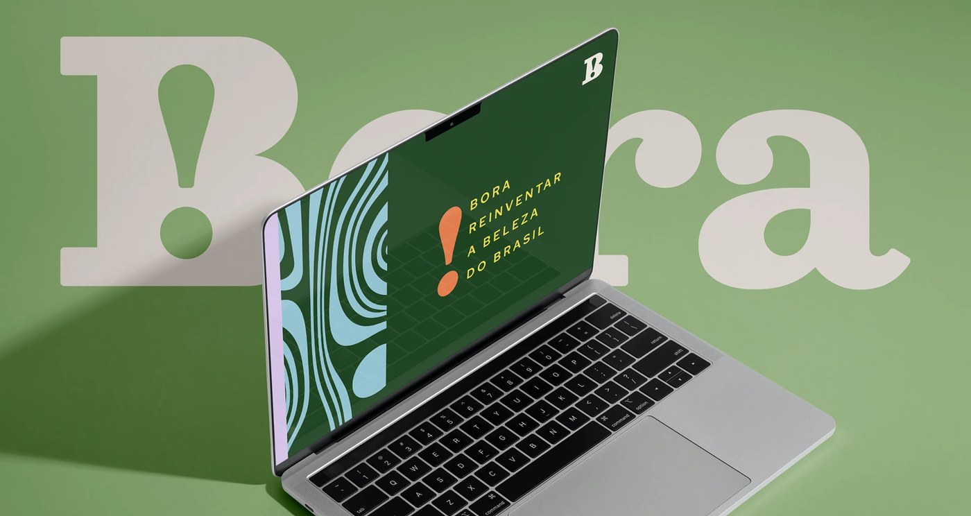 Bora Brasil naming y detalles de acabado de la marca – diseño de identidad de marca por Foresti Design
