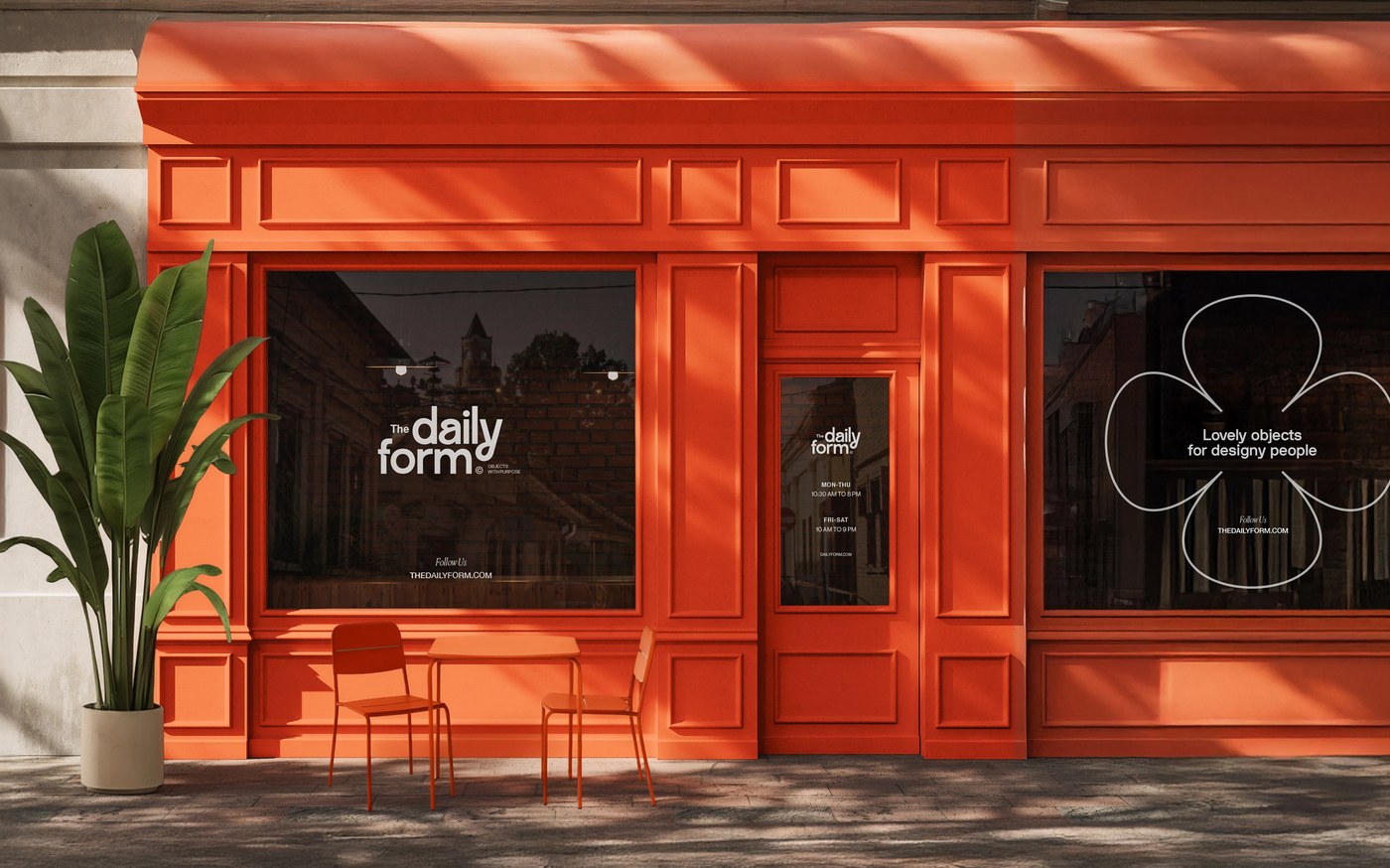 dynamic brand identity rotating color system - The Daily Form shipping boxes and packaging details