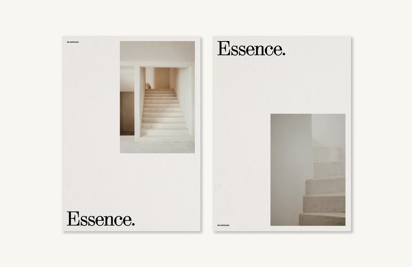 Esencia sistema de identidad visual diseño de cuadrícula arquitectónica geométrica