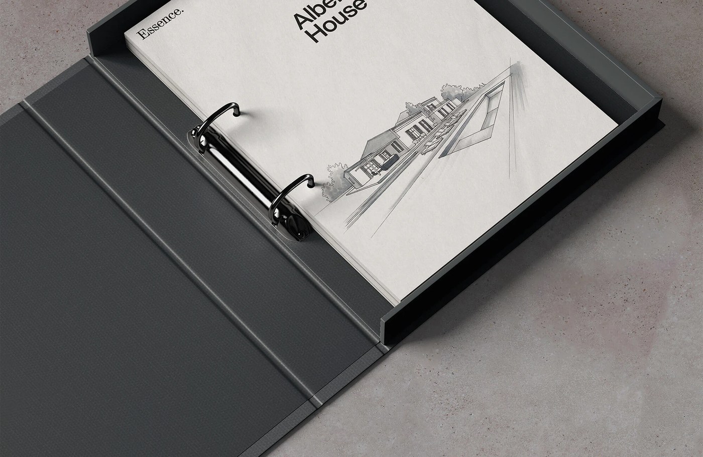 Detalles del archivo de carpeta de oficina de Essence Visual Identity Systems