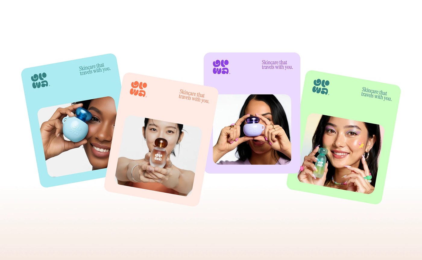 Marca del producto para el cuidado de la piel GLOWA® y detalles de aplicación: diseño de empaque de Creavora ®