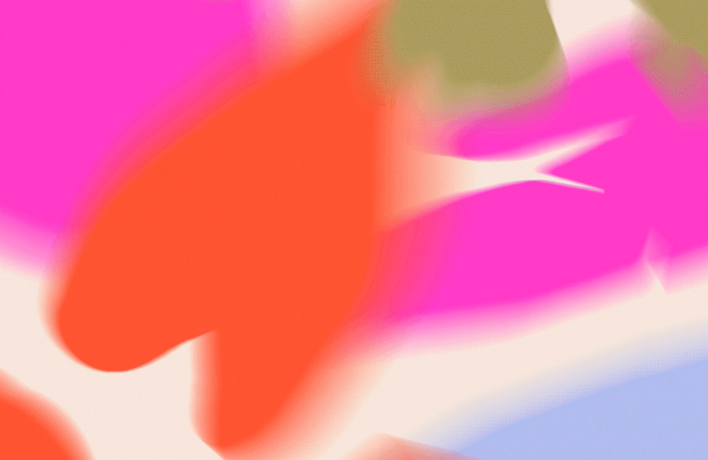 Grandiose Collection glassware brand identity animated reveal — magenta-to-orange radial gradient with condensed serif logotype