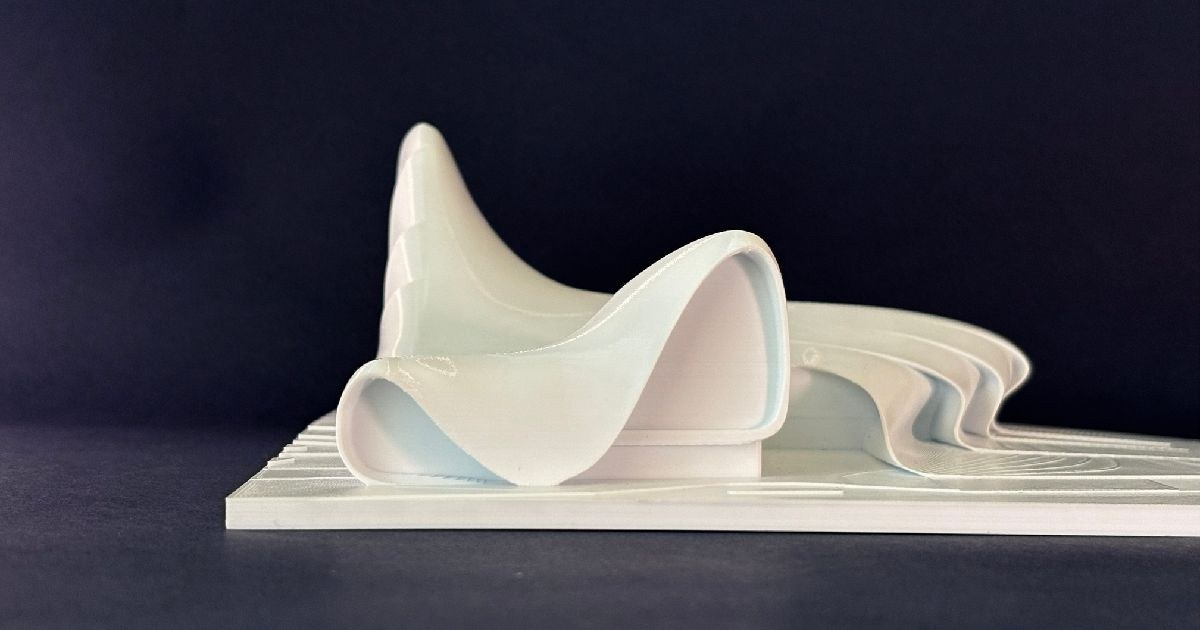 Zaha Hadid 3D print model Heydar Aliyev Center scale model by Adrian Martinez