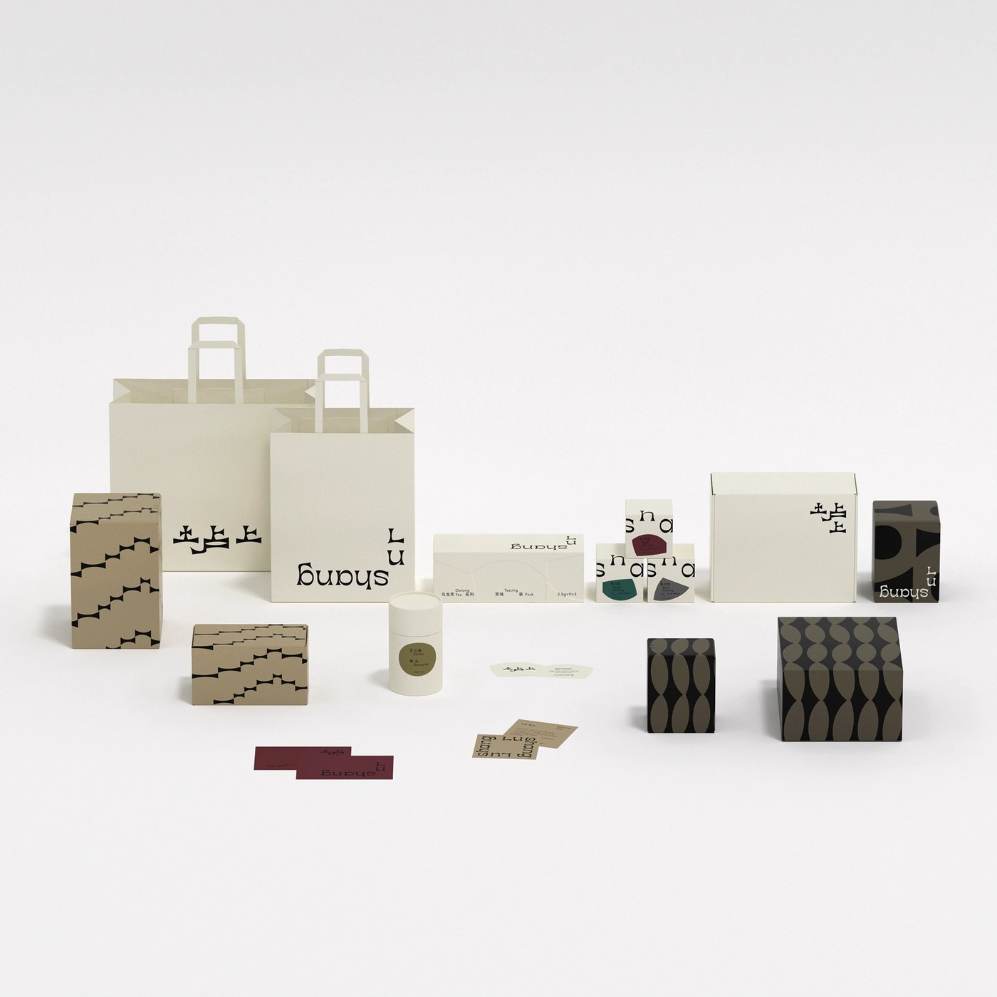 Lushang BRANDING & PACKAGING hero shot — packaging design by taoSTUDIO 张韬