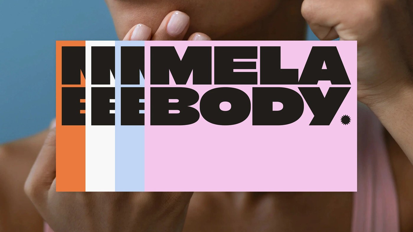 skincare packaging design color blocks and bold typography layout