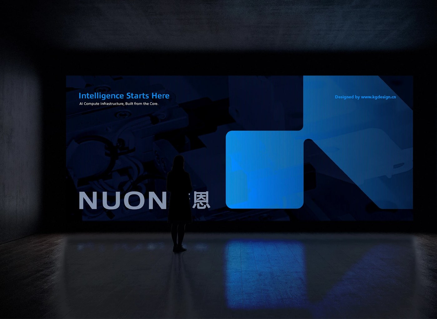 technology company brand identity AI chip layout and grid system