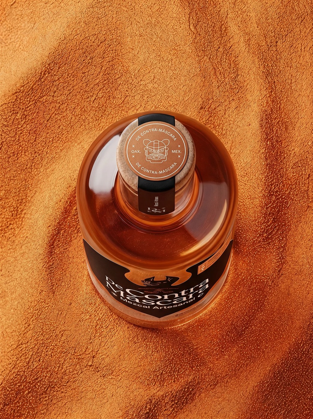 Packaging Mezcal DeContra system overview — AI design by Nani Astúa