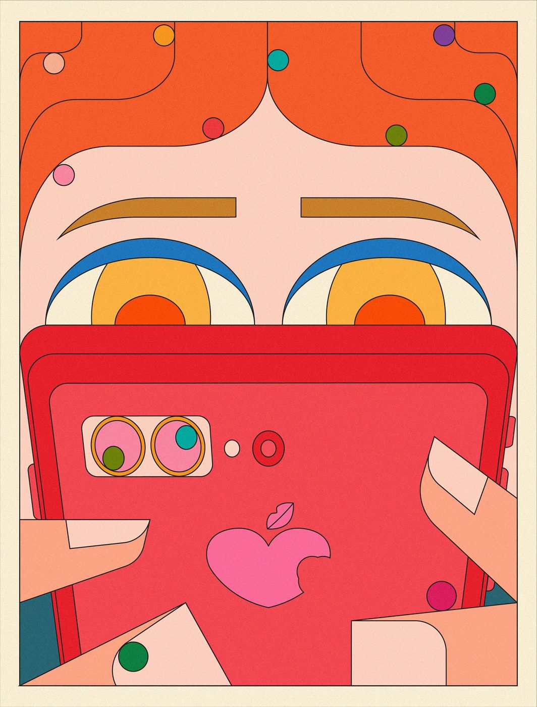 Ilustración de diseño de póster que muestra detalles estructurales.