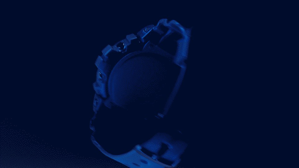 CGI product visualization design motion sequence of watch rendering