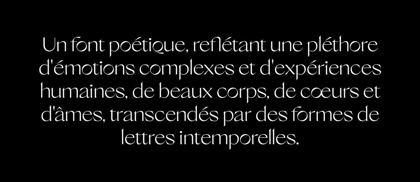 sans serif typeface specimen with french poetry text