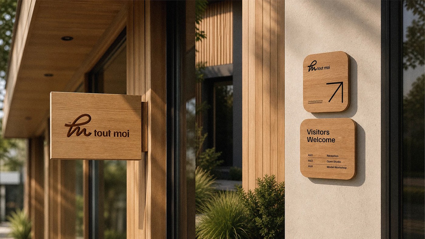 Señalización de marca inmobiliaria, tablero de madera cuadrado de orientación exterior con señal de enrutamiento bloqueada
