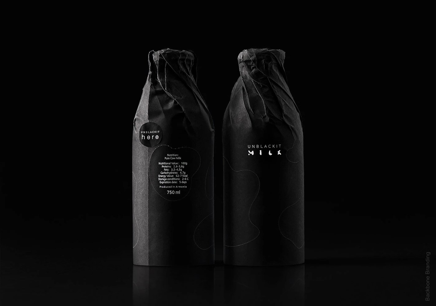 UNBLACKIT system overview — packaging design by Backbone Branding