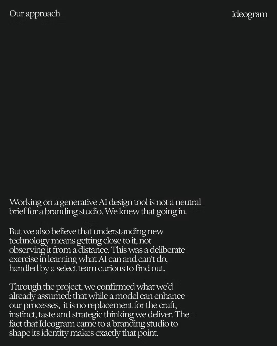 Ideogram brand identity system stance visual — How&How