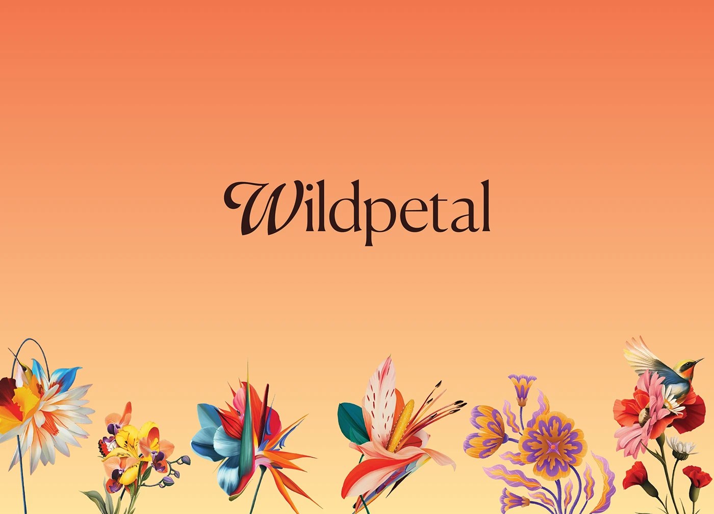 Wildpetals brand applications and stationery — brand identity design by Joshua Oladele