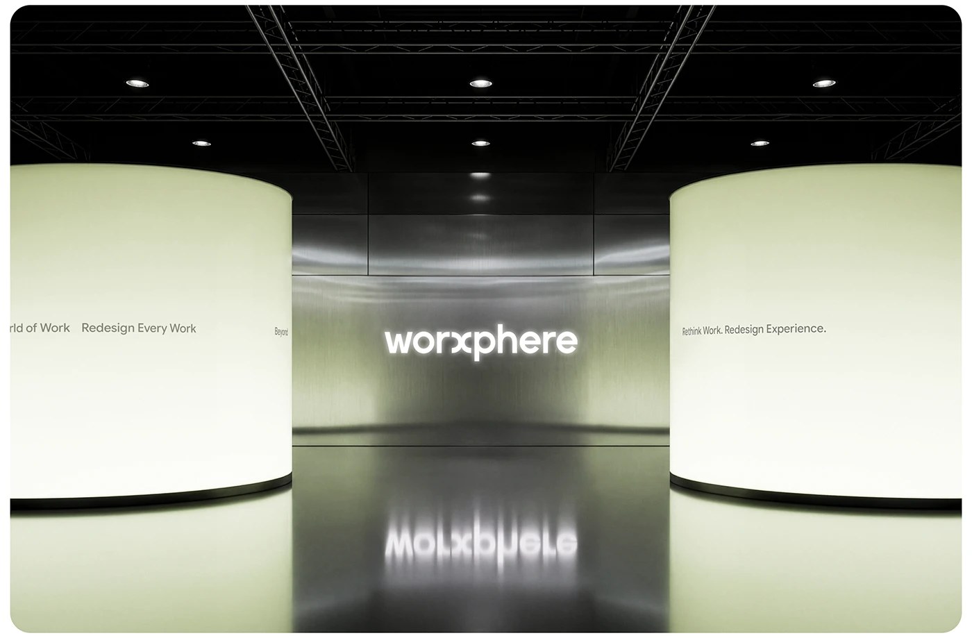 Worxphere brand identity typography system Google Sans Flex bilingual