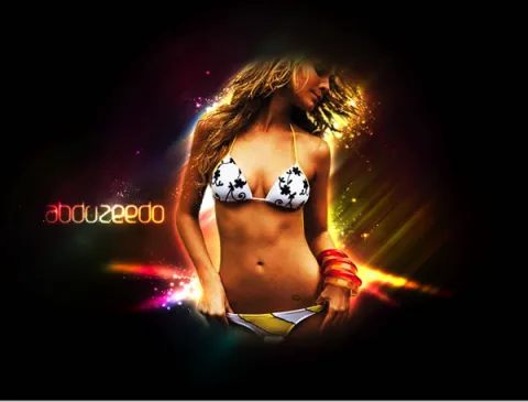 Sparkling Hot Girl in Photoshop