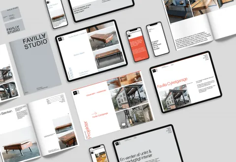 Clear Typography and Playful Use of the Grid for Favilla Studio Brand