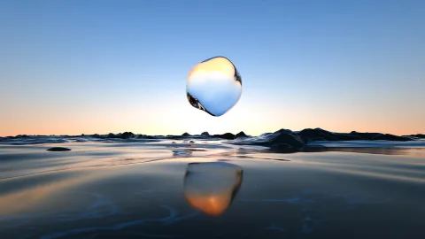 Abstract Perspective of Glass in 3D
