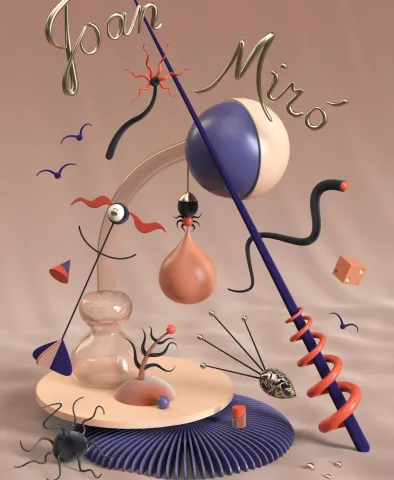 Miro Paintings Turned Into 3D Art