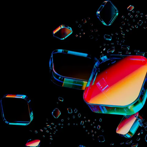 Shimmering Transcendence: An Abstract 3D Exploration of Glass
