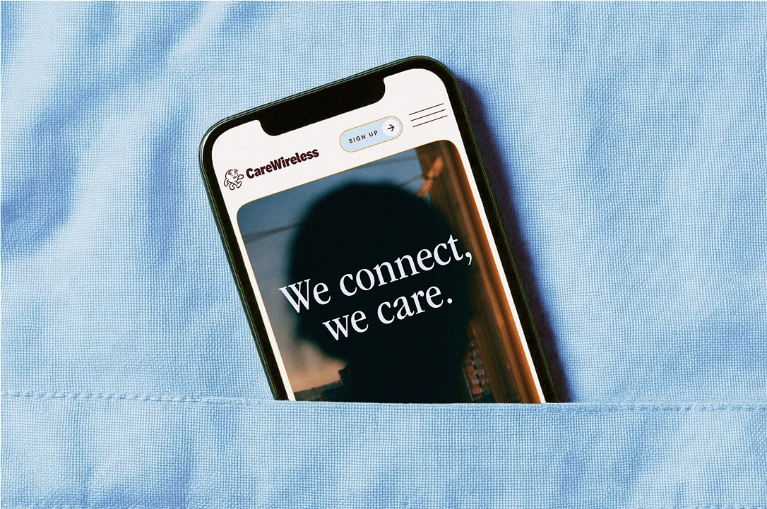 Care Wireless Brand Identity Gives Connectivity a Human Face