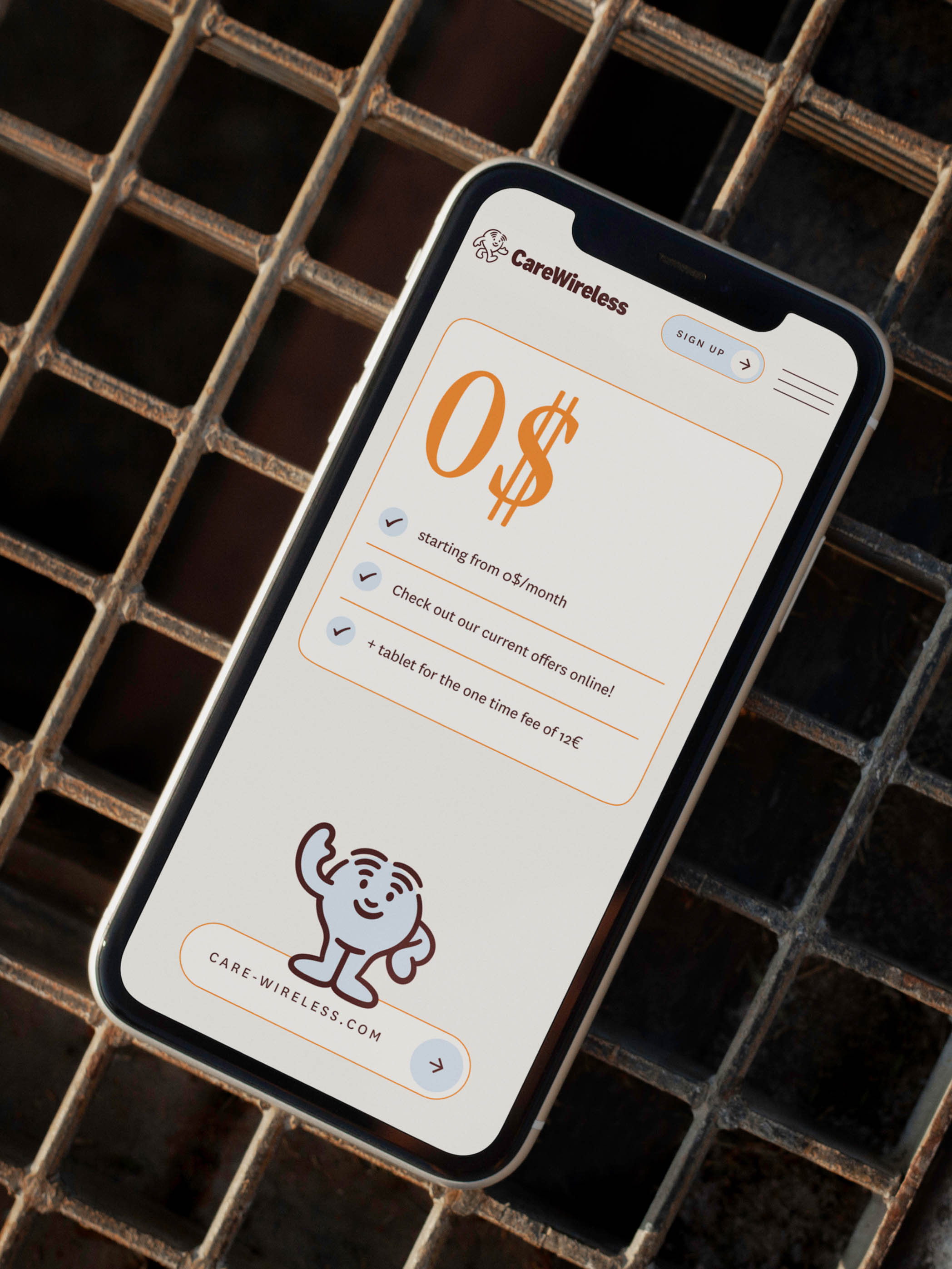 Care Wireless Brand Identity Gives Connectivity a Human Face