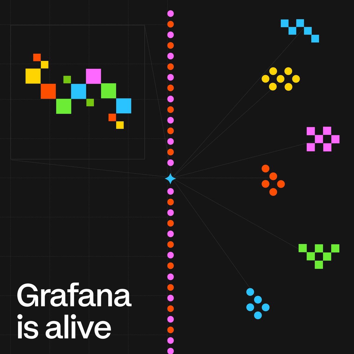Grafana HEX studio icon system rounded blocks
