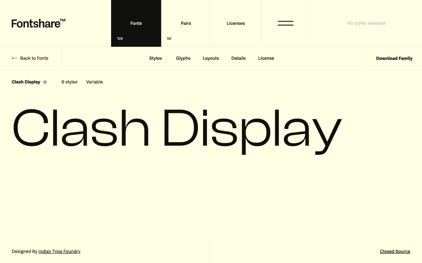 Clash Display free font specimen on Fontshare