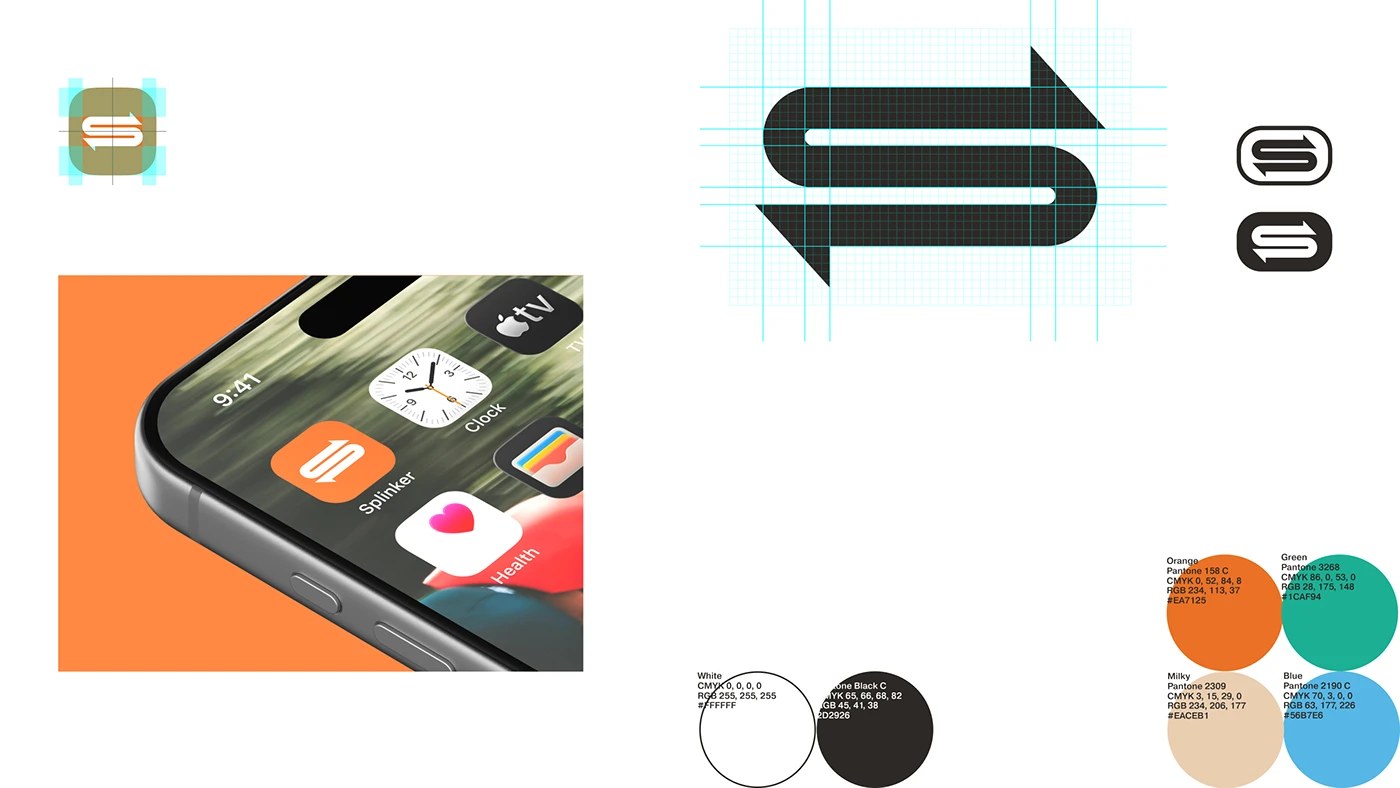 Diseño de imagen de marca deportiva Splinker ID.