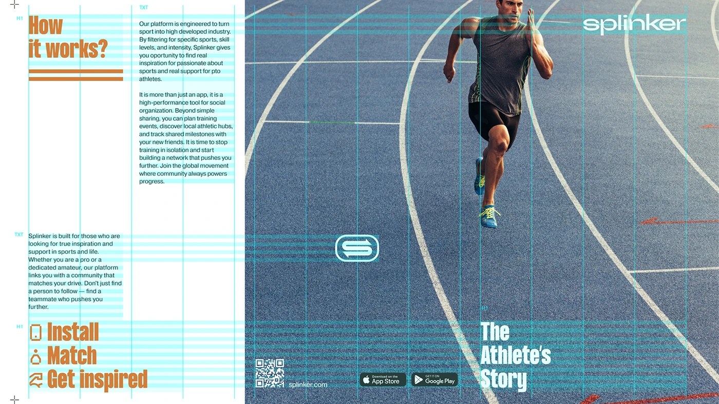 Diseño de imagen de marca deportiva Splinker ID.