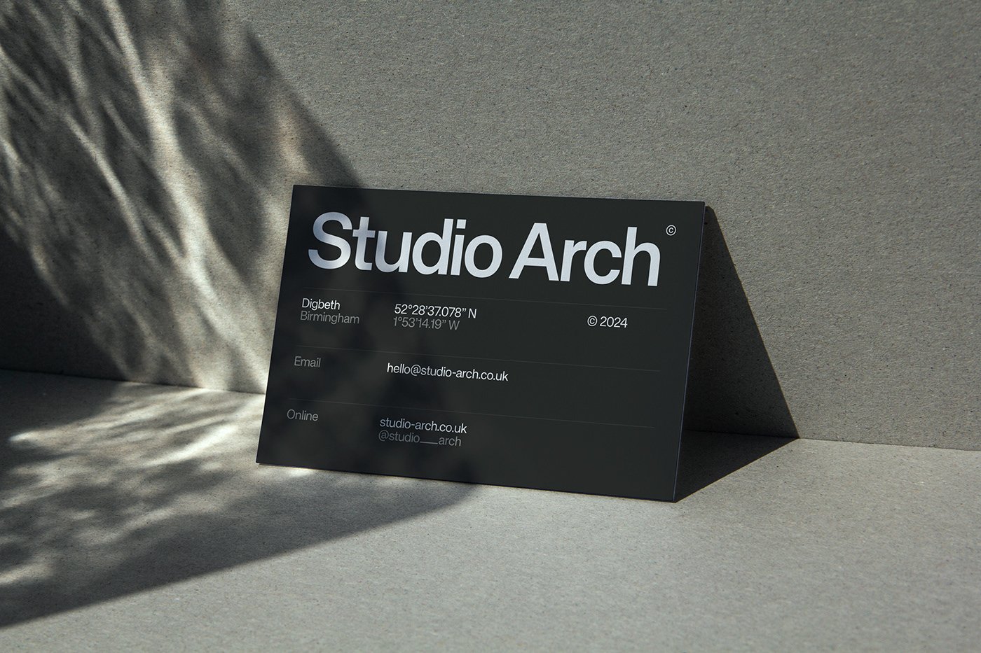 Aplicación espacial y entorno de imagen de marca Studio Arch.